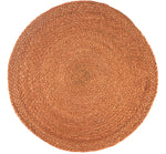 BRITISH COLOUR STANDARD - Silky Jute Round Placemat in Cinnamon, 1 Mat, 14" D