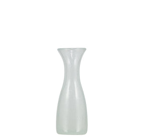 BRITISH COLOUR STANDARD - 19cm H / 7.4'' Pearl White Handmade Glass Carafe 25 Clt / 0.25 Quart