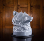 BRITISH COLOUR STANDARD - Gunmetal Grey Wolf Head, Eco Candle