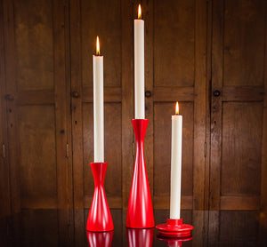 BRITISH COLOUR STANDARD - 15cm H / 5.9'' H Medium Oriental Red Candleholder