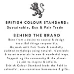 BRITISH COLOUR STANDARD - 25cm / 10'' H Striped Striped Neyron, Sulphur, Jet & Orange Flame Eco Dinner Candles,  Gift Box of 4