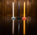 BRITISH COLOUR STANDARD - 25cm / 10'' H Jet Black Eco Dinner Candles, Gift Box of 6