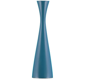 BRITISH COLOUR STANDARD - 25cm H / 9.8'' H  Tall Petrol Blue Wooden Candle Holder