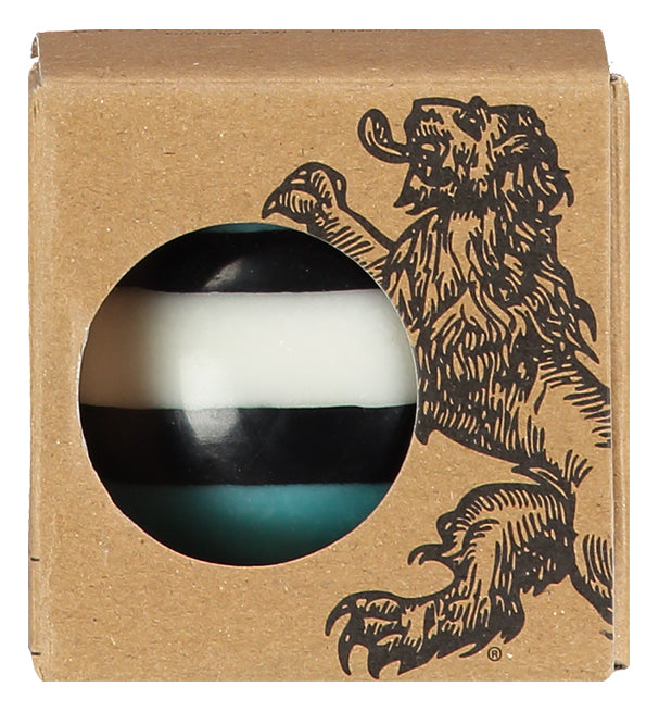 BRITISH COLOUR STANDARD - Small Striped Ball Candle - Jet, Pearl & Honey Bird
