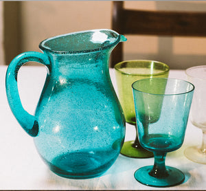 BRITISH COLOUR STANDARD - 13.5 cm H / 5.25'' Apple Green Handmade Wine Glass